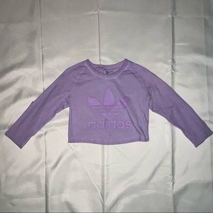 Purple Adidas Crop Top
